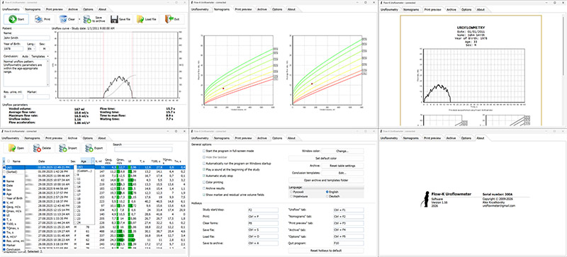 Flow-K Uroflowmeter software